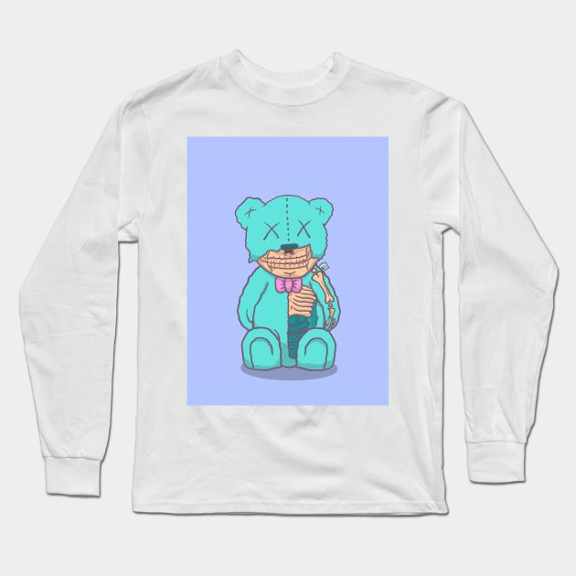 "Teddy Bones" Long Sleeve T-Shirt by kunstknecko